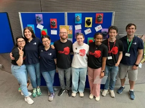 Group members in front of their stand at the Great Exhibition Road Festival